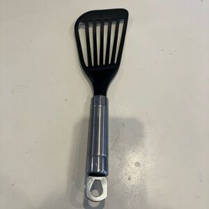 Vintage Stainless Steel Fish Spatula Slotted Flipper Nylon 12 Inches Long